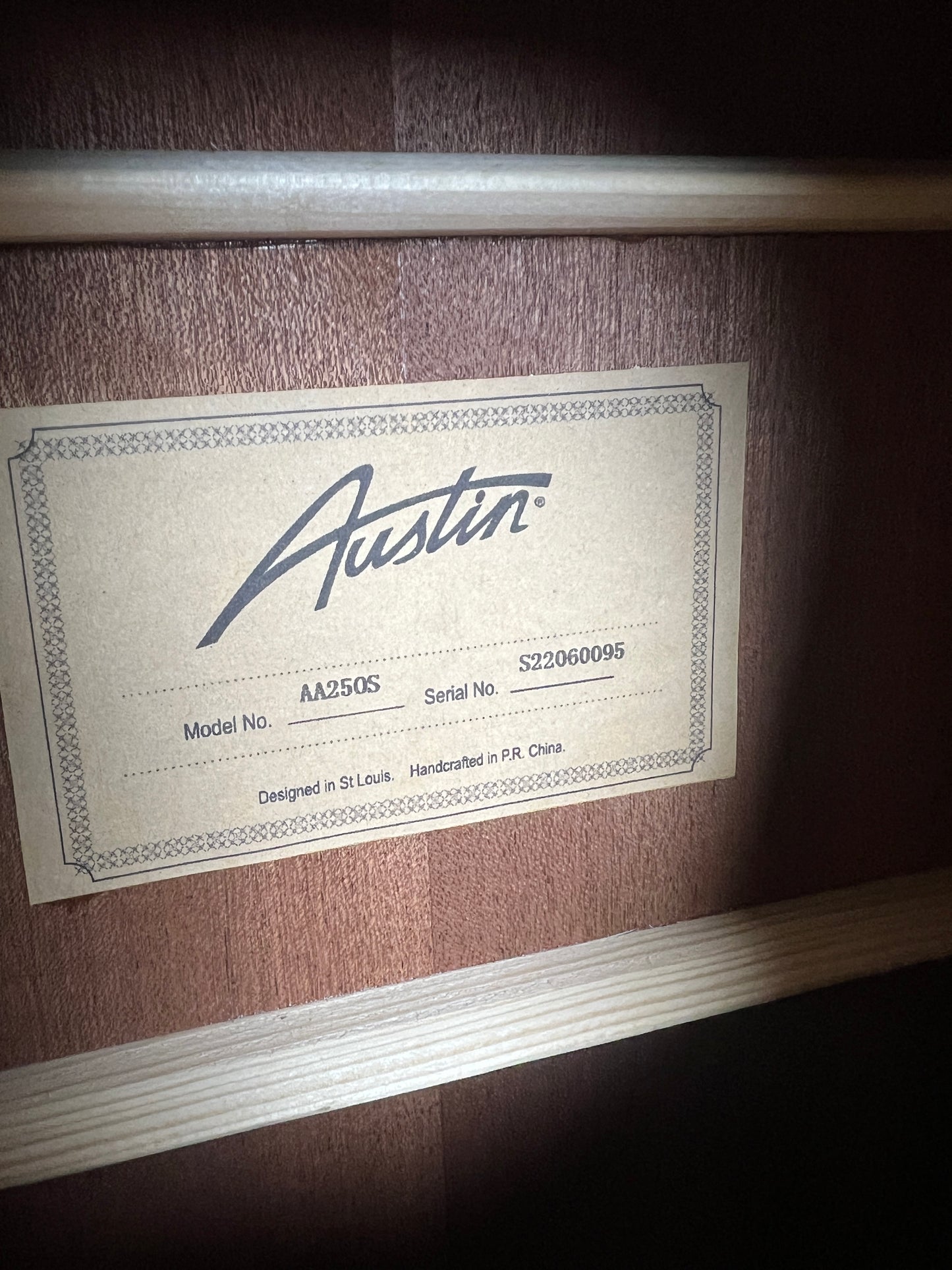 Austin AA25OS Orchestra Satin Acoustic Guitar - New