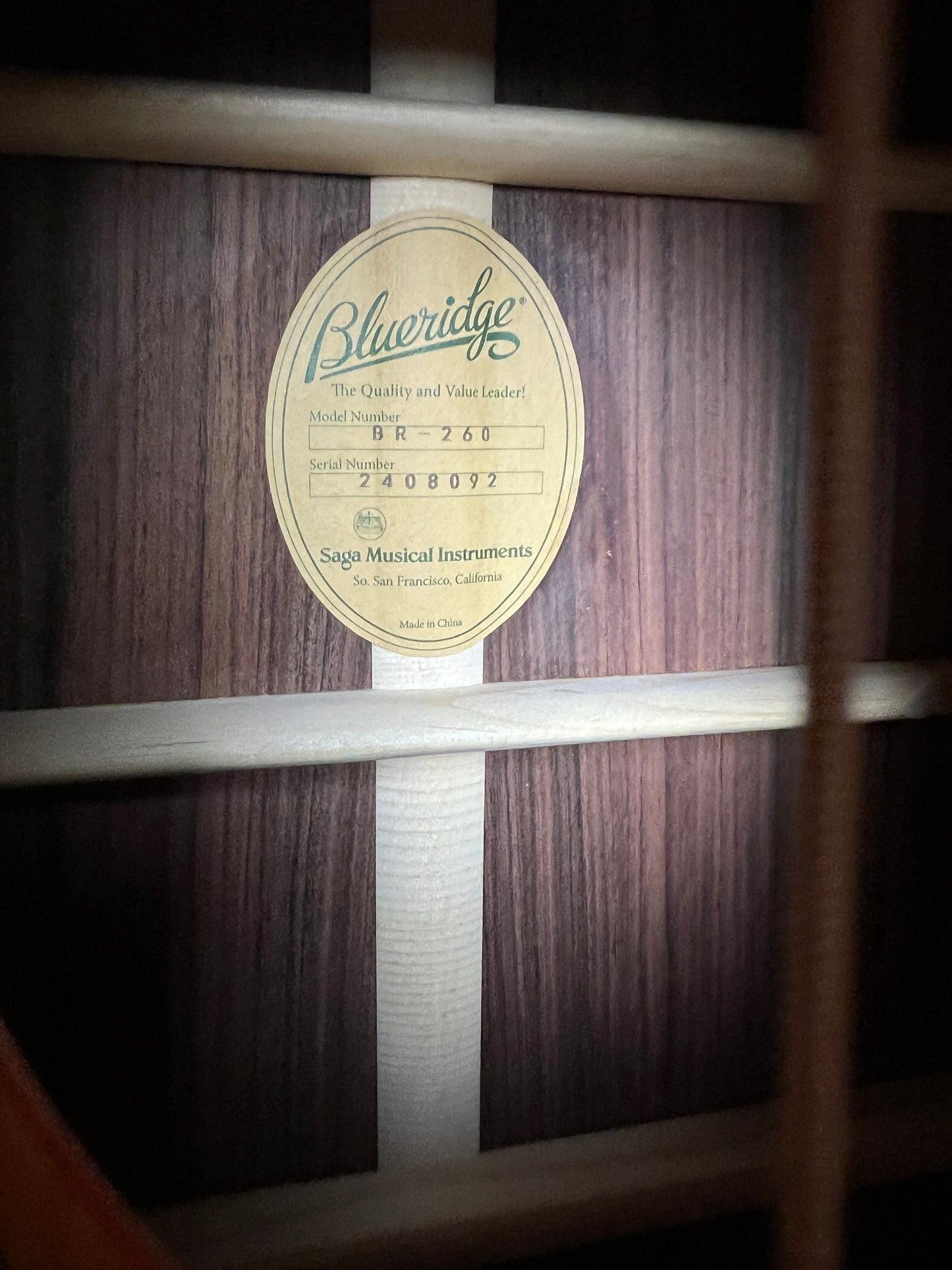 Blueridge BR-260 Prewar Series Dreadnought Acoustic Guitar Adirondack/Rosewood - New