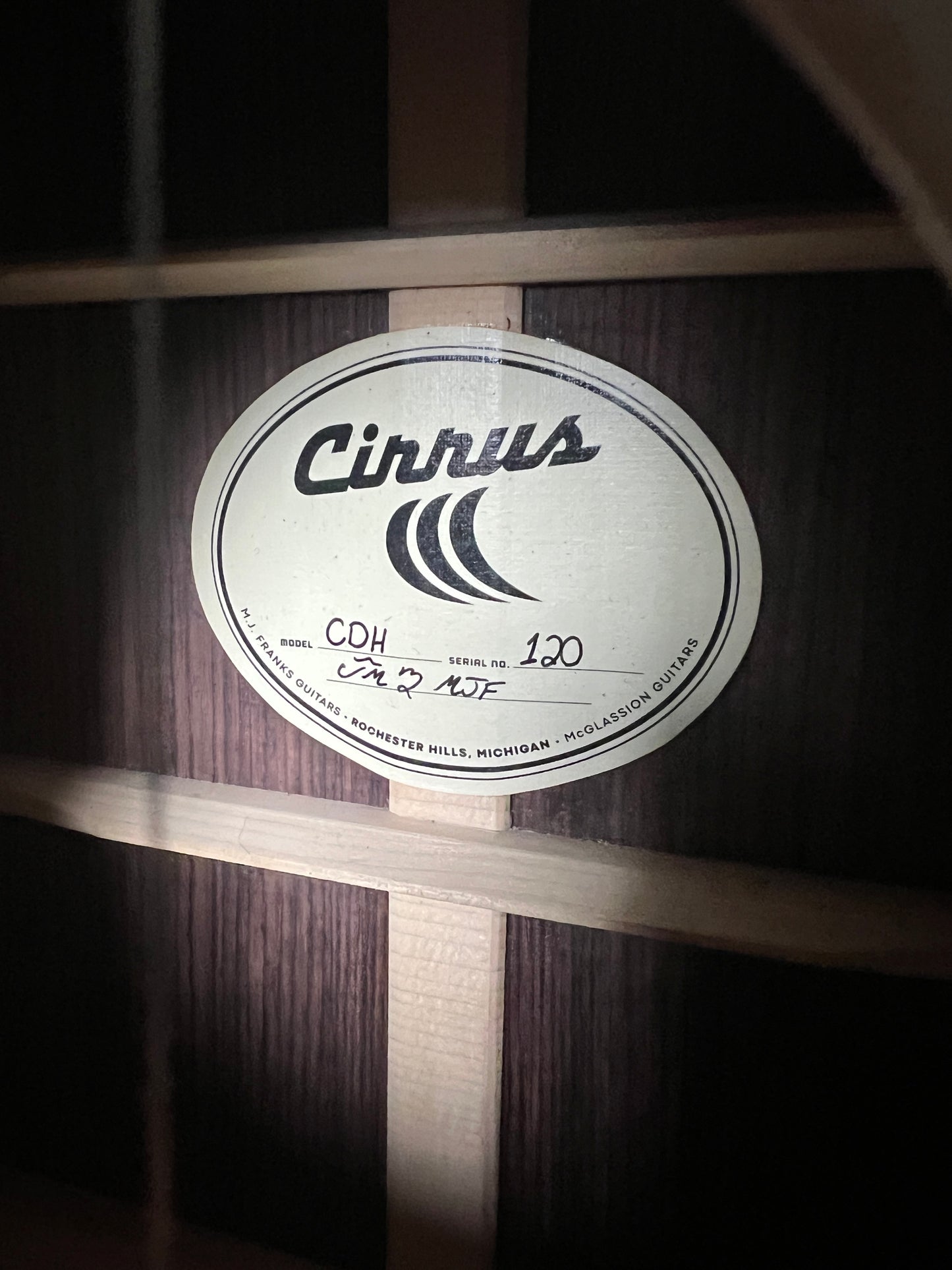 Cirrus CDH-28 Dreadnought Acoustic Guitar Adirondack Spruce/Indian Rosewood - Used