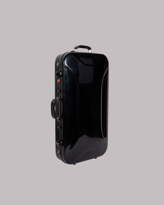 Crossrock Fiberglass Double Case for a Mandolin & a Violin – Black