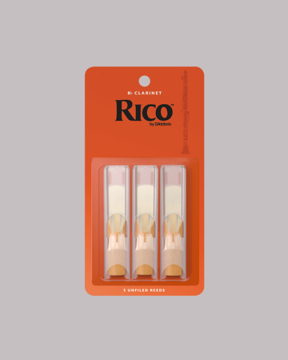 D'Addario Rico Bb Clarinet Reeds Strength 3.0, 3-Pack