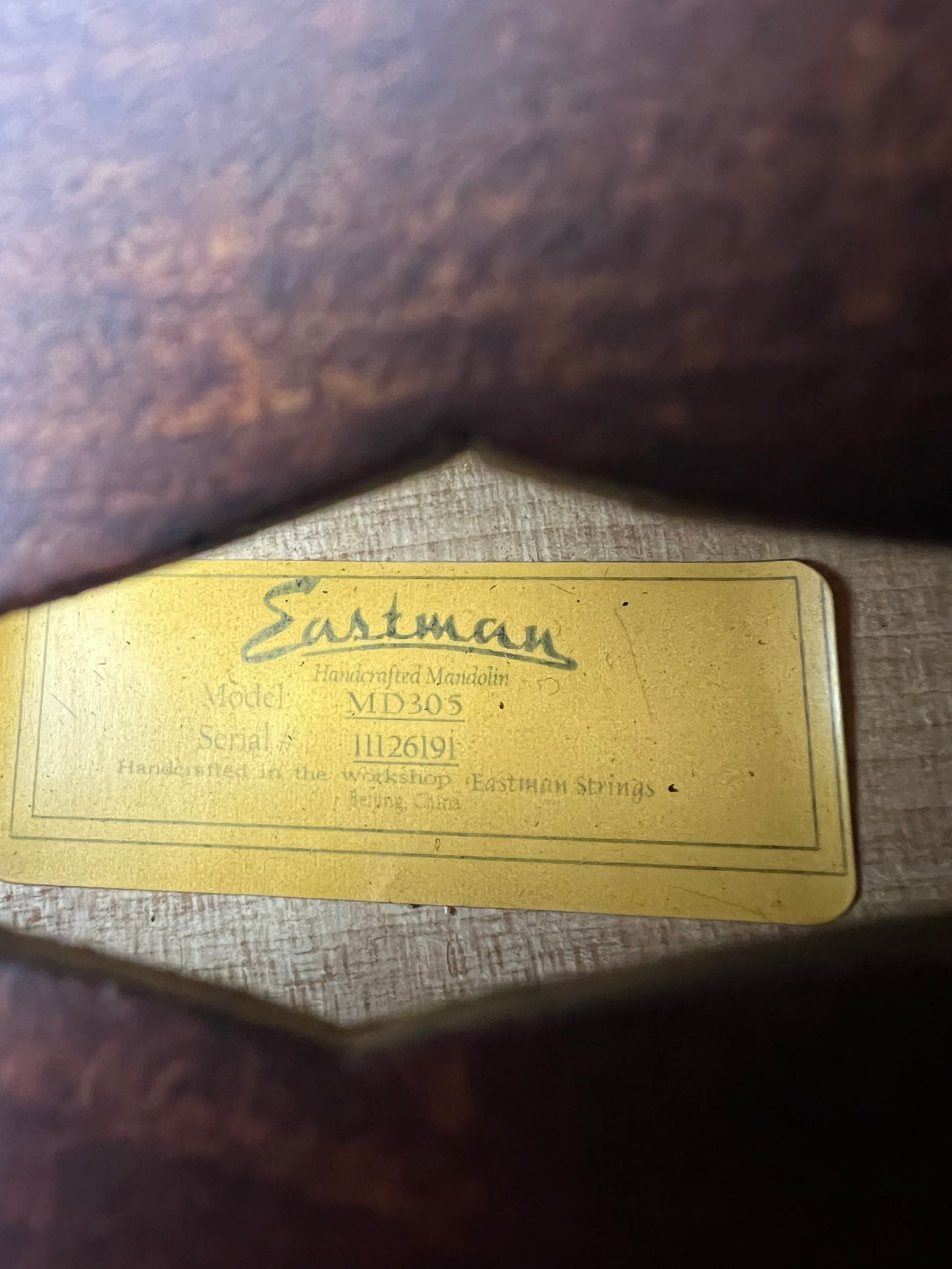 SOLD - Eastman MD305 A-Style Mandolin Spruce/Maple - Used