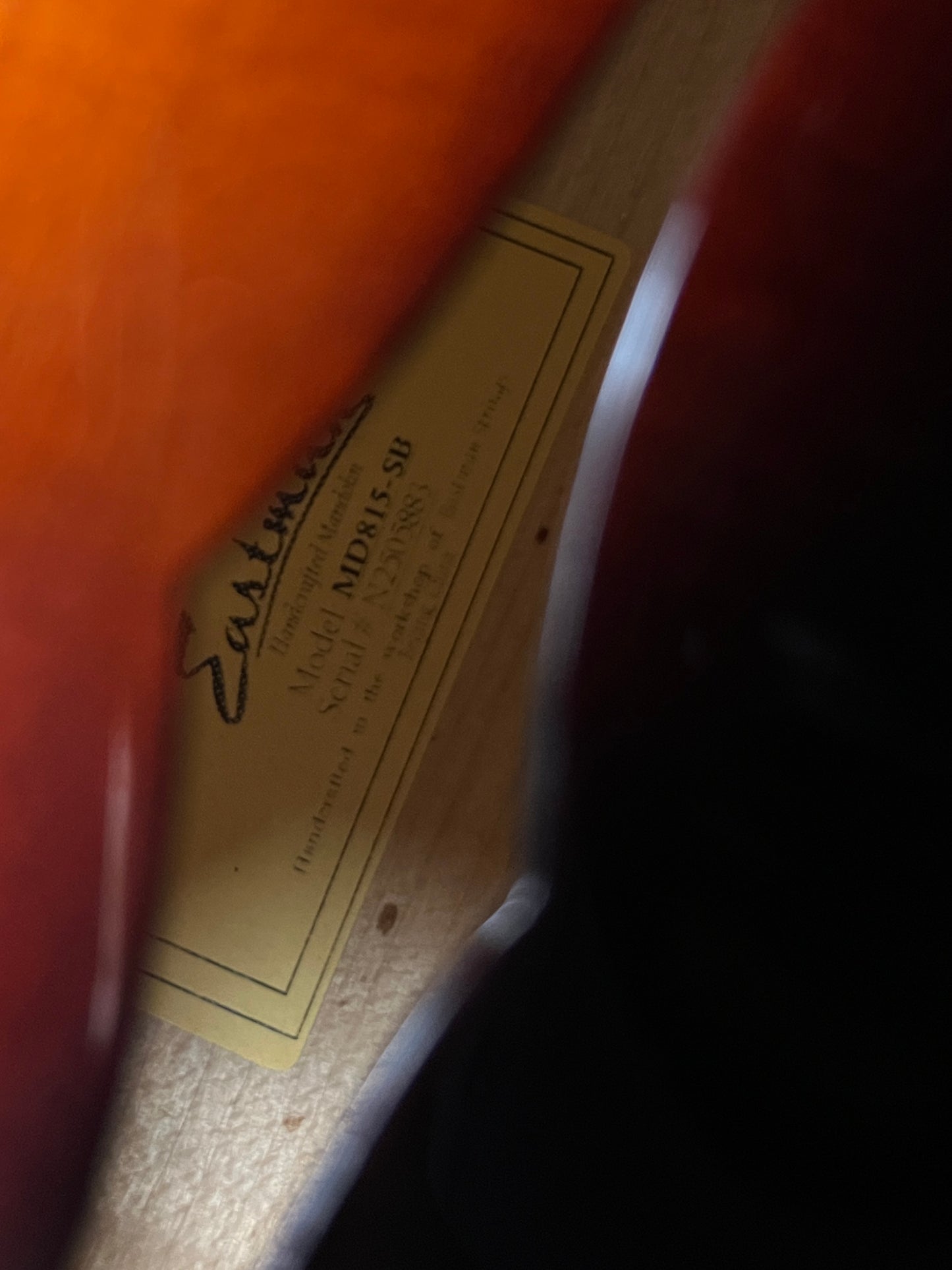 Eastman MD815-SB F-Style Adirondack Spruce/Highly Flamed Maple - New