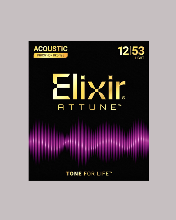 Elixir ATTUNE Phosphor Bronze Acoustic Guitar Strings Light 12-53