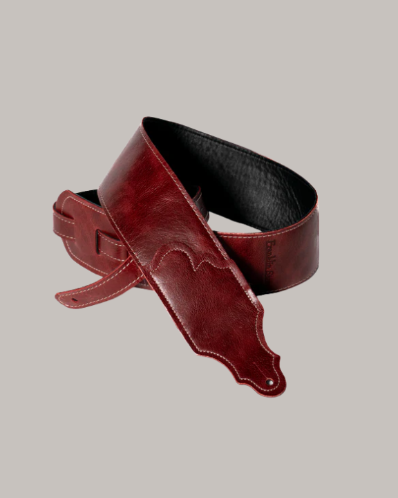 Franklin Strap Jackson Hole Aged Leather Guitar Strap - Oxblood