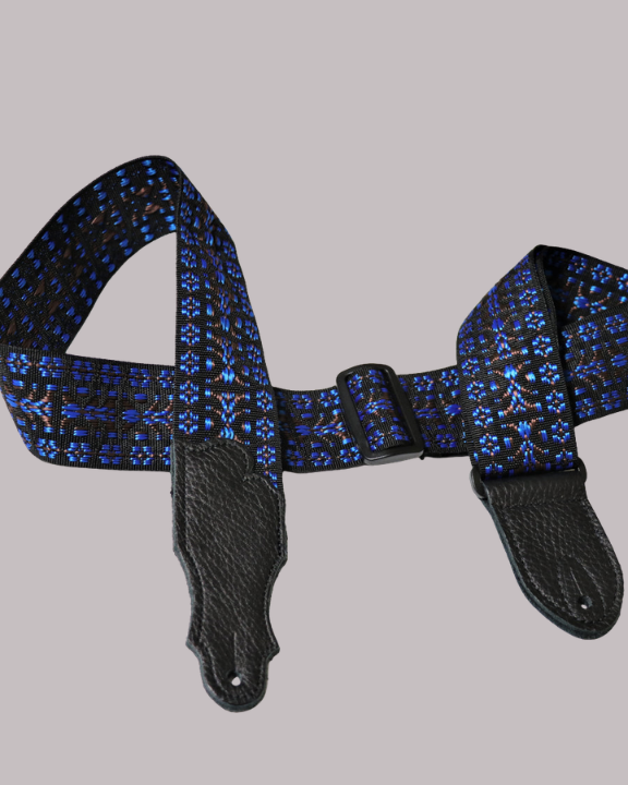 Franklin Strap Woven Folk Guitar Strap - Blue