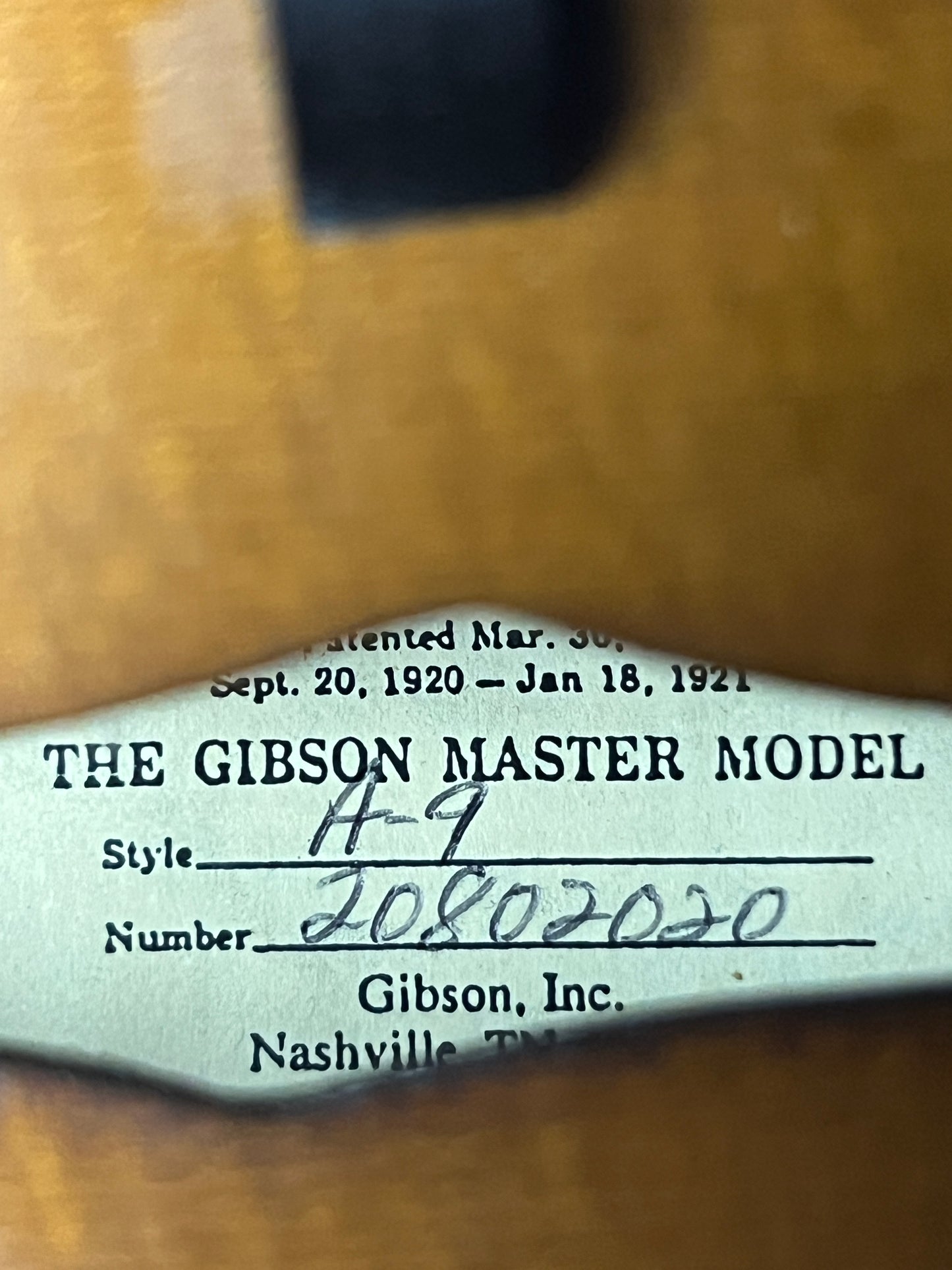 SOLD - Gibson A-9 A-Style Mandolin - Used