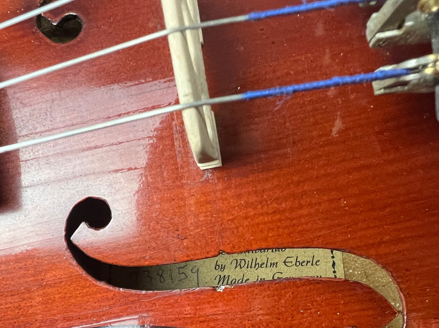 Copy of Antonius Stradivarius by Wilhelm Eberle Violn - Used