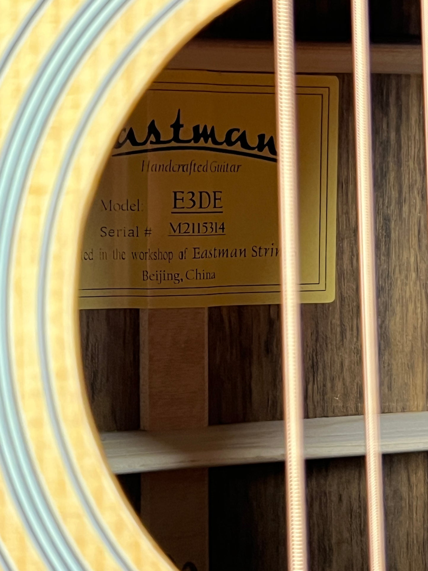SOLD - Eastman E3DE Acoustic/Electric Dreadnought Guitar - Used