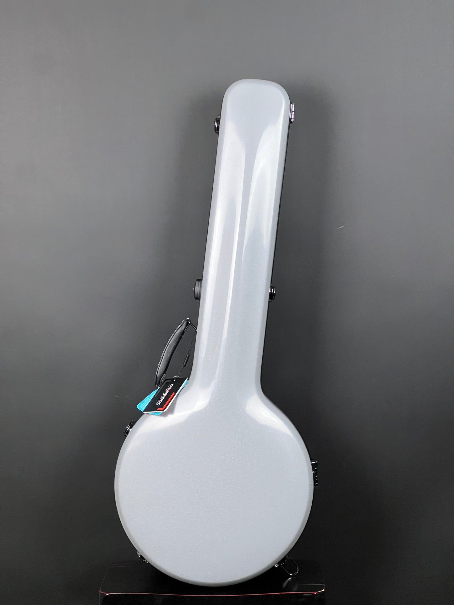 SOLD - Crossrock Fiberglass Resonator Banjo Case Universal Fat Style - Silver