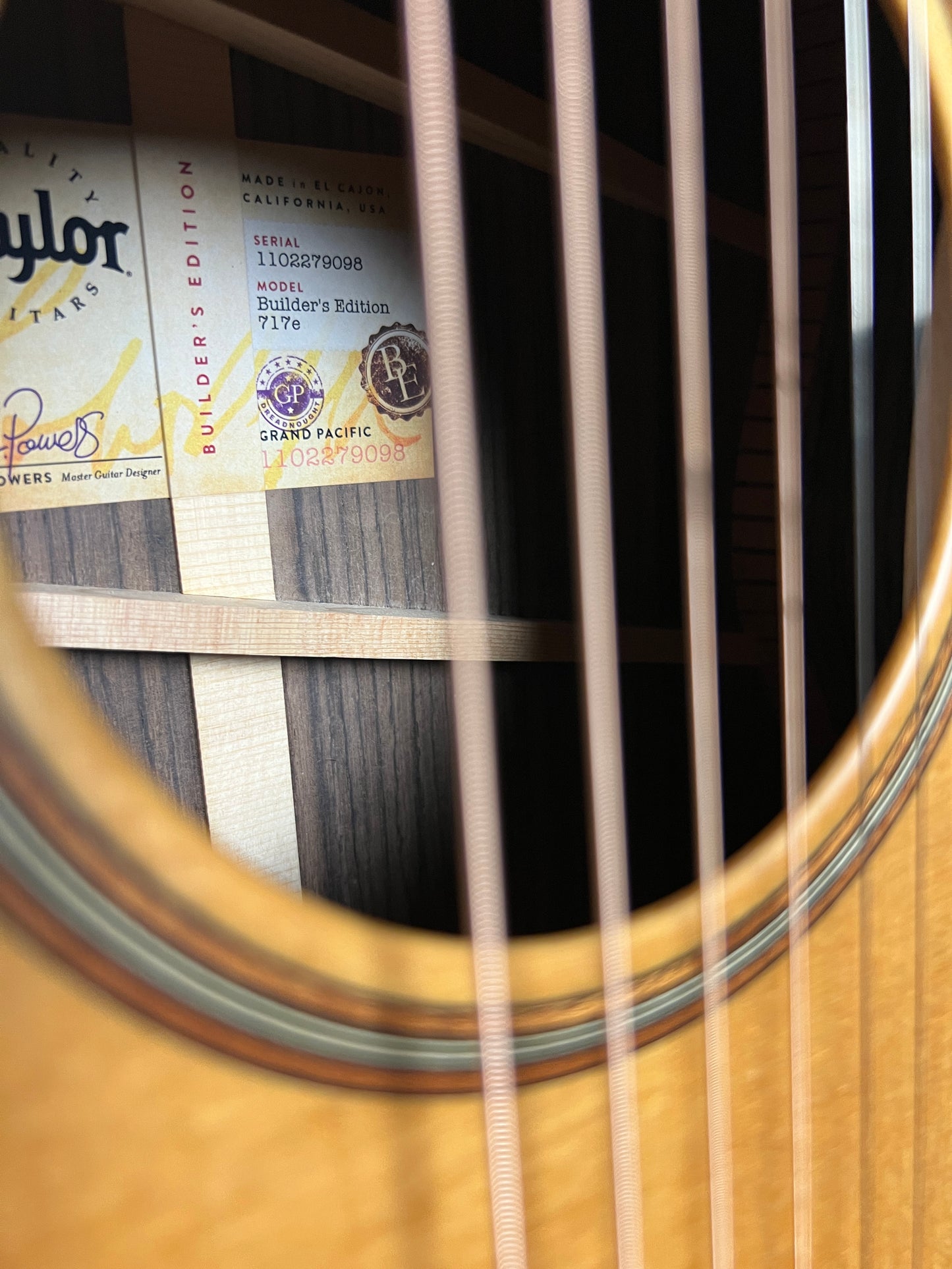 2019 Taylor Builder's Edition 717e Grand Pacific Dreadnought Acoustic Guitar with Electronics - Used