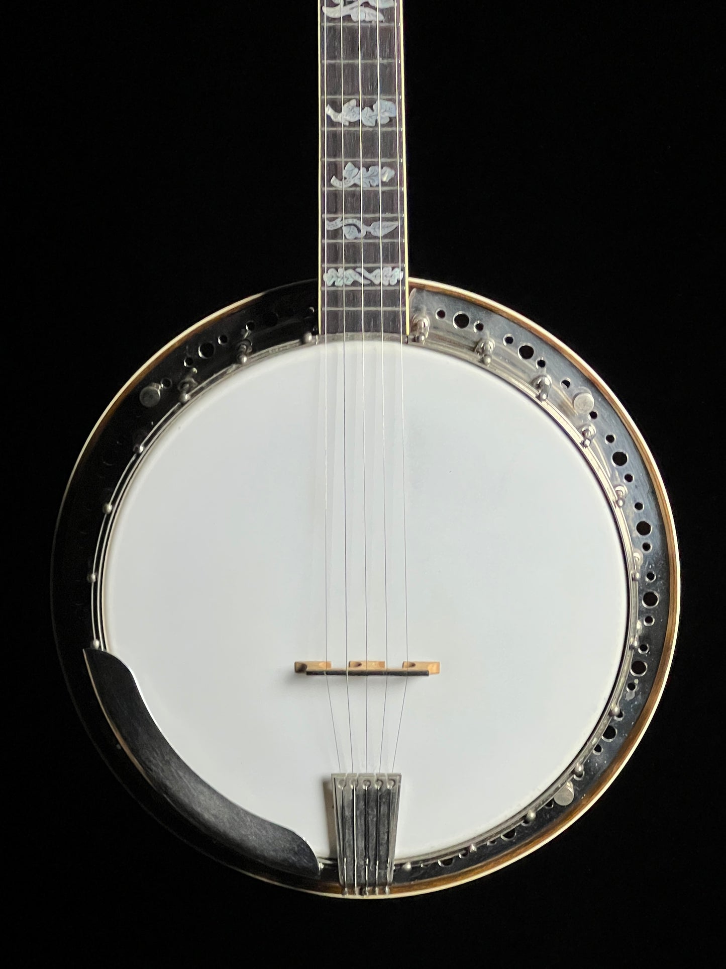 SOLD - Ernie Wells Oak Leaf Banjo with Resonator - Used
