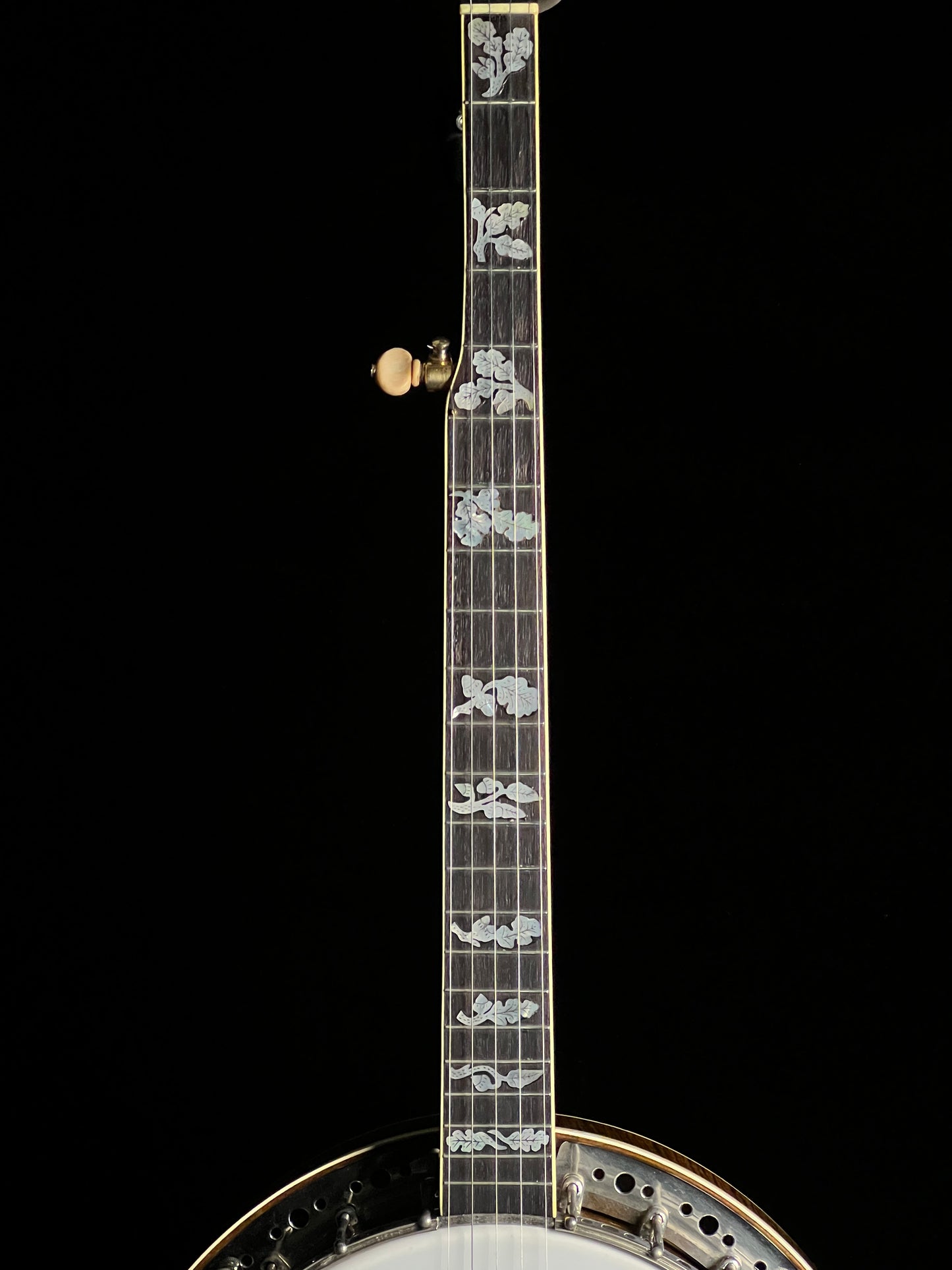 SOLD - Ernie Wells Oak Leaf Banjo with Resonator - Used