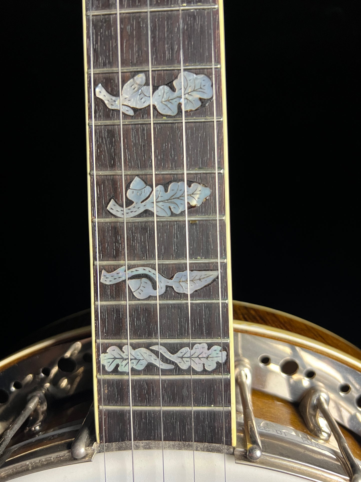 SOLD - Ernie Wells Oak Leaf Banjo with Resonator - Used