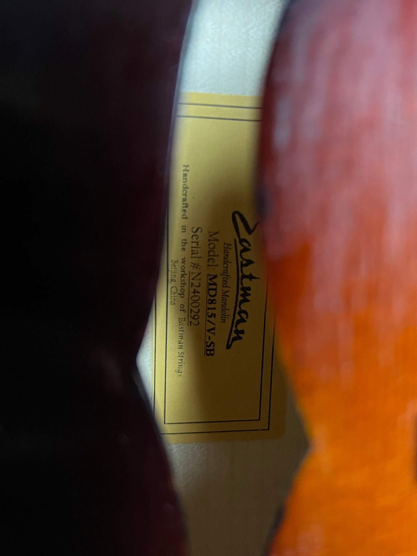 Eastman MD815/V-SB F-Style Sunburst Mandolin Solid Adirondack Spruce/ Solid Maple - New