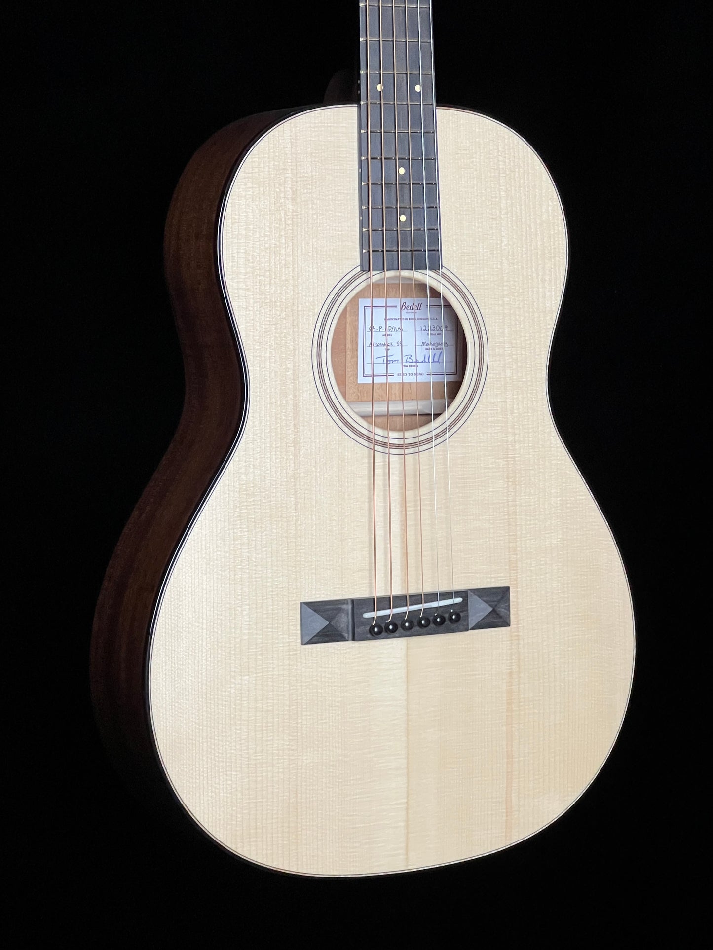 Bedell 1964 Parlor Special Edition - Natural Adirondack Spruce/Honduran Mahogany Acoustic Guitar with K&K Pure Mini - New