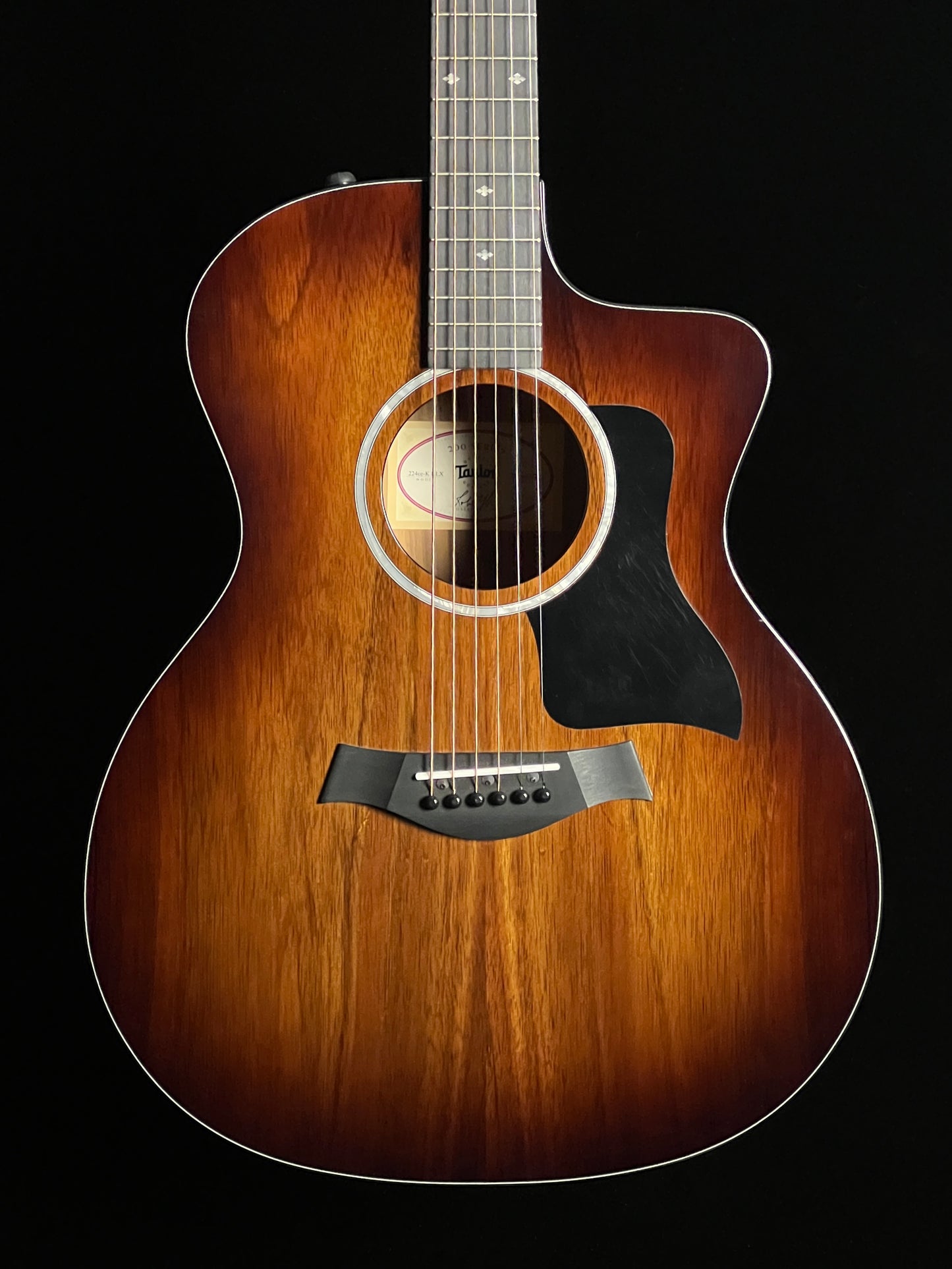 SOLD - Taylor 224ce-K DLX Koa Grand Auditorium Cutaway Acoustic Guitar with Electronics - Used
