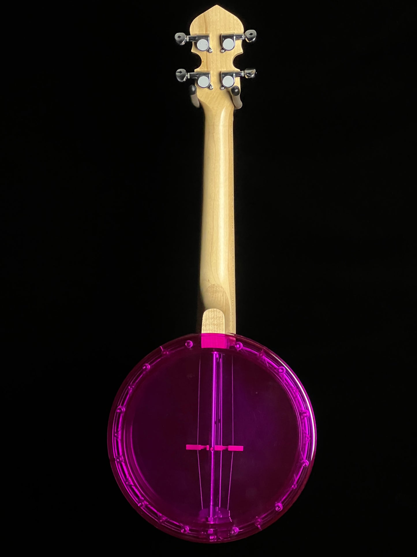 SOLD - Gold Tone Little Gem Amethyst (Purple) See Through Banjo Ukulele - New