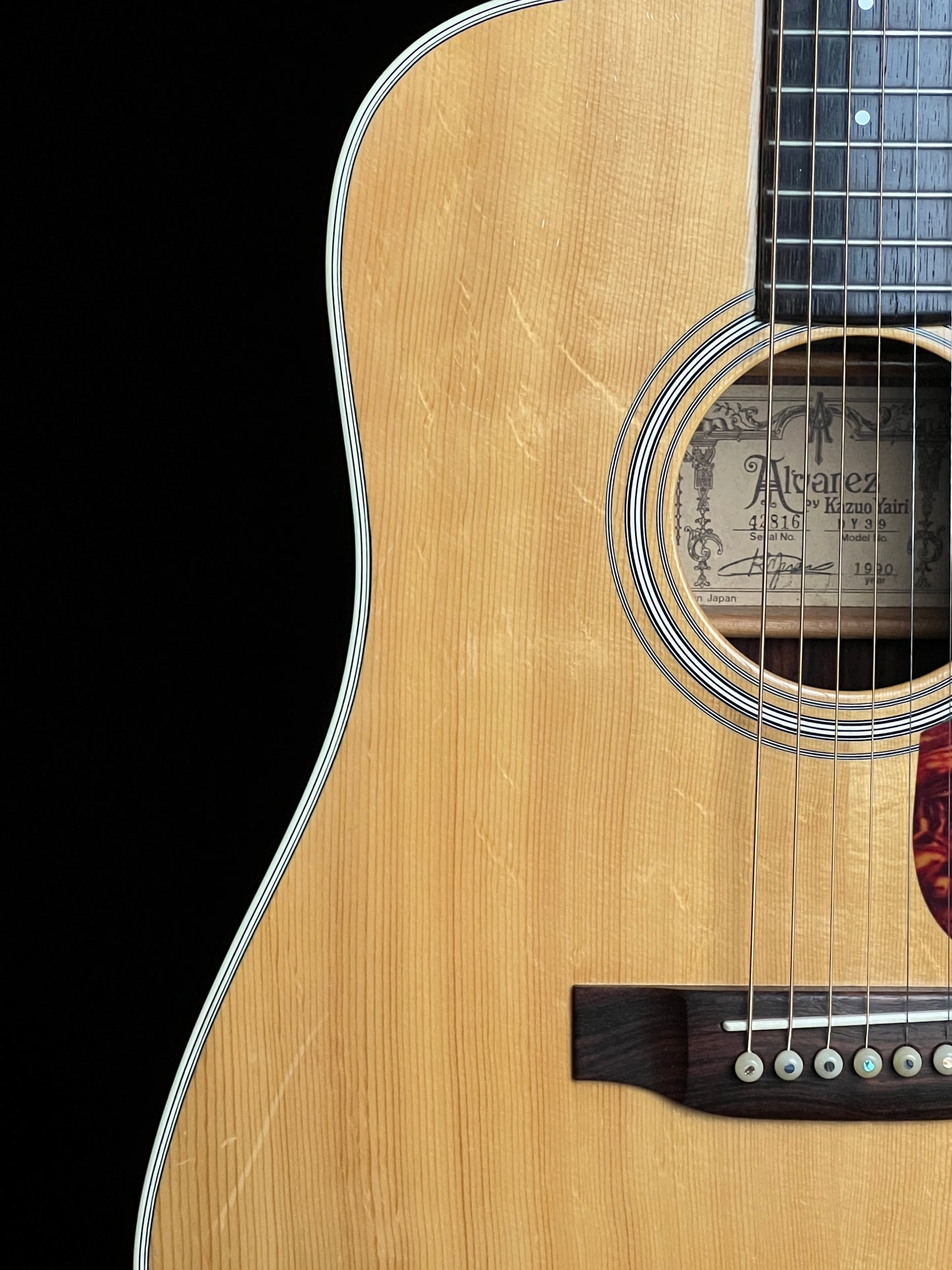 SOLD - 1990 Alvarez by Kazuo Yairi DY39 Dreadnought Acoustic Guitar - Used
