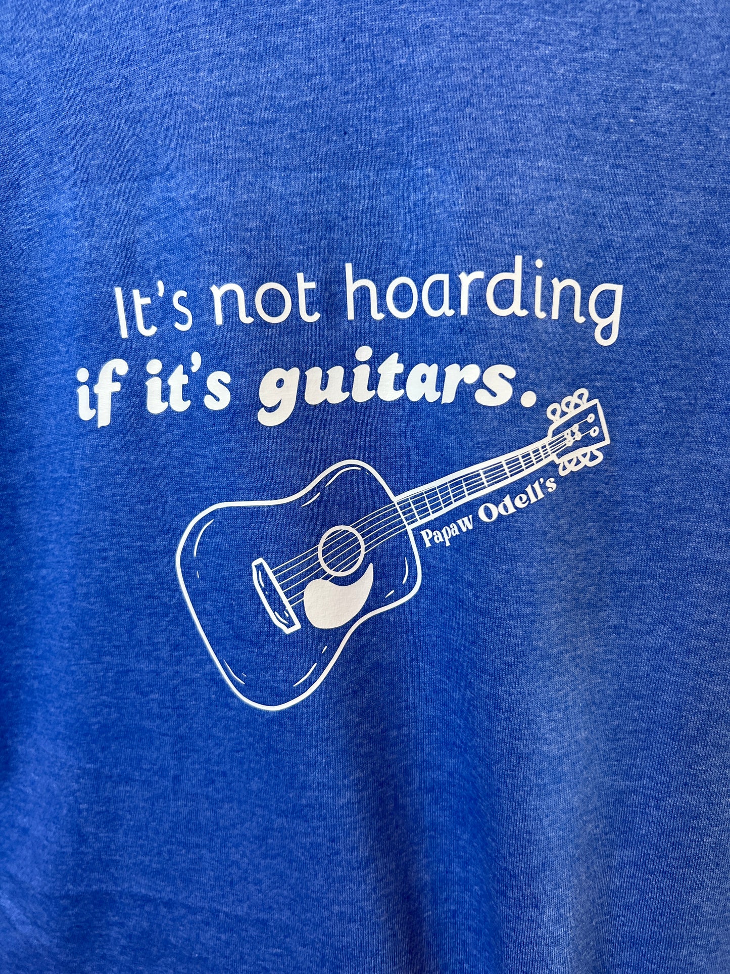 It's Not Hoarding if its Guitars T-Shirt - Heather Deep Royal