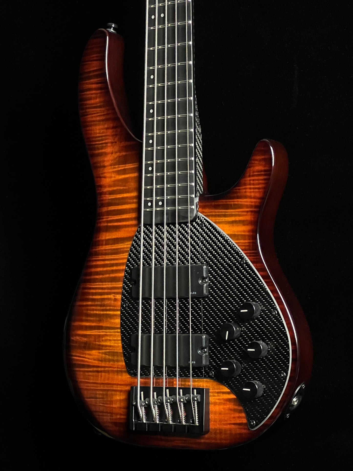 KLOS Apollo V Custom Bass Paulownia Thin Flame Maple Sunburst - New