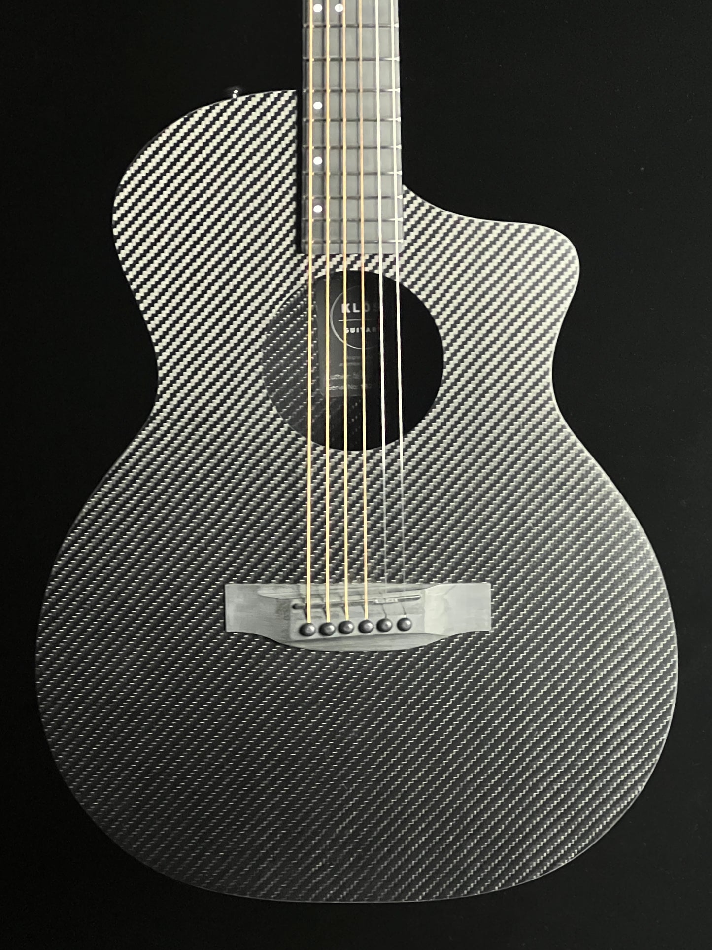 KLOS Grand Cutaway Mini Carbon Fiber Guitar with Fishman Pickup - New