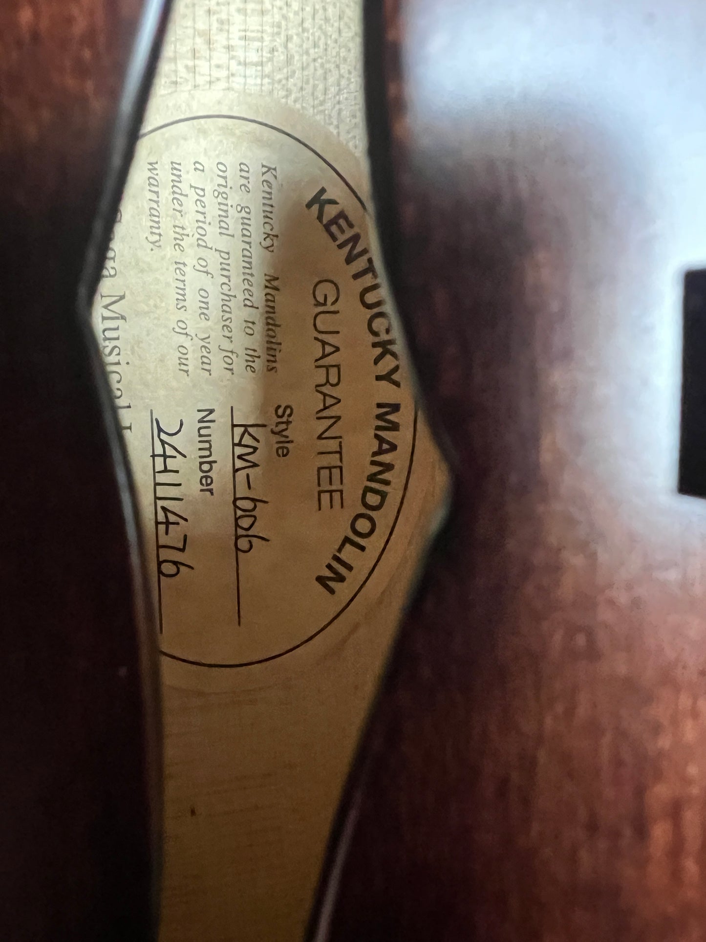 Kentucky KM-606 F-Style Mandolin Spruce/Maple - New