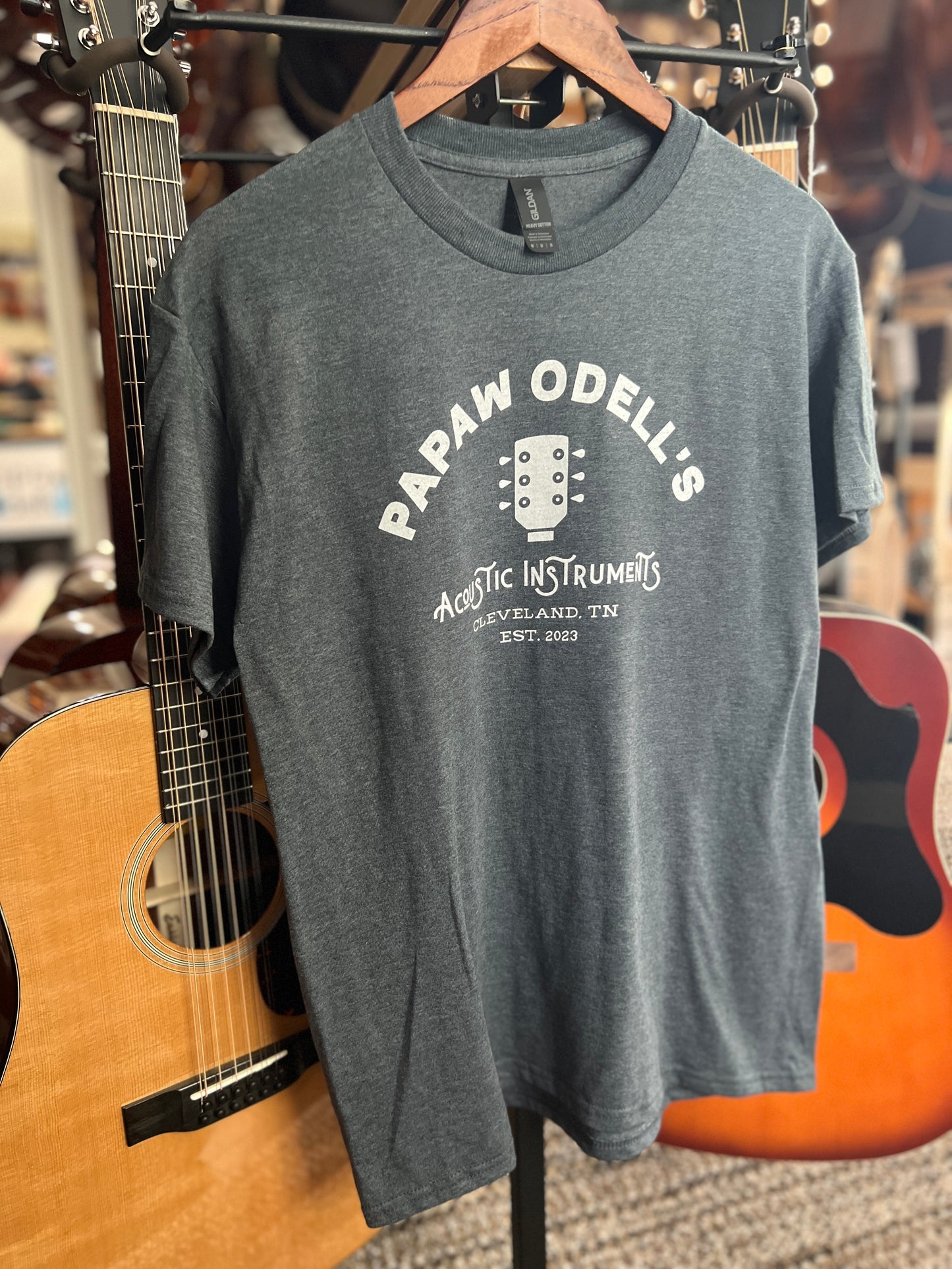 Papaw Odell's Acoustic Instruments T-Shirt - Dark Heather