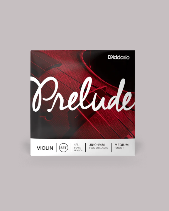Prelude Violin String Set, 1/4 Scale, Medium Tension