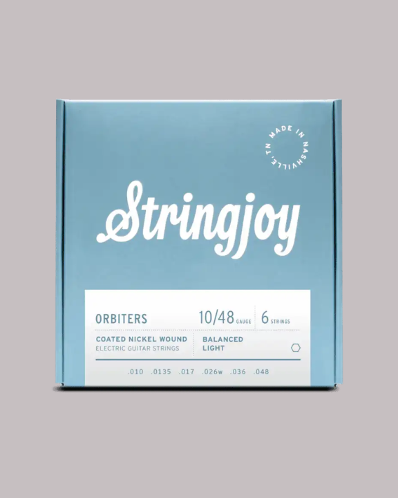 Stringjoy Orbiters Coated Nickel Wound Electric Guitar Strings - Balanced Light 10/48 Gauge