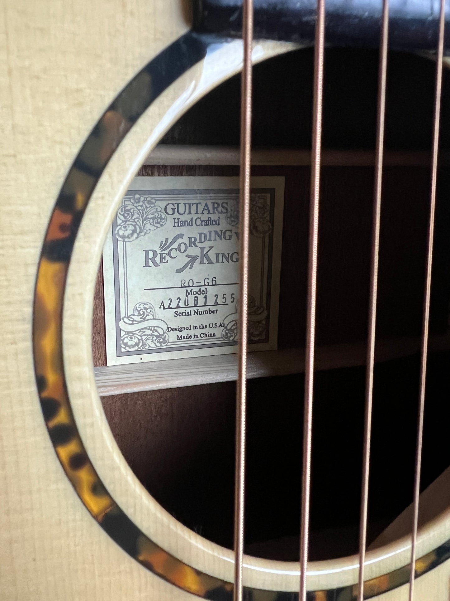Recording King RO-G6 G6 000 Solid Spruce/ Mahogany Acoustic Guitar - New
