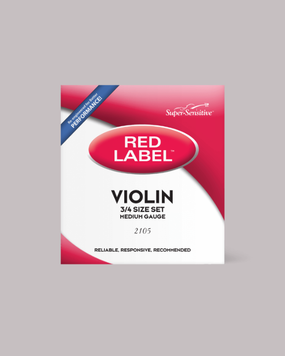 Red Label Violin String Set 3/4 Medium - 2105
