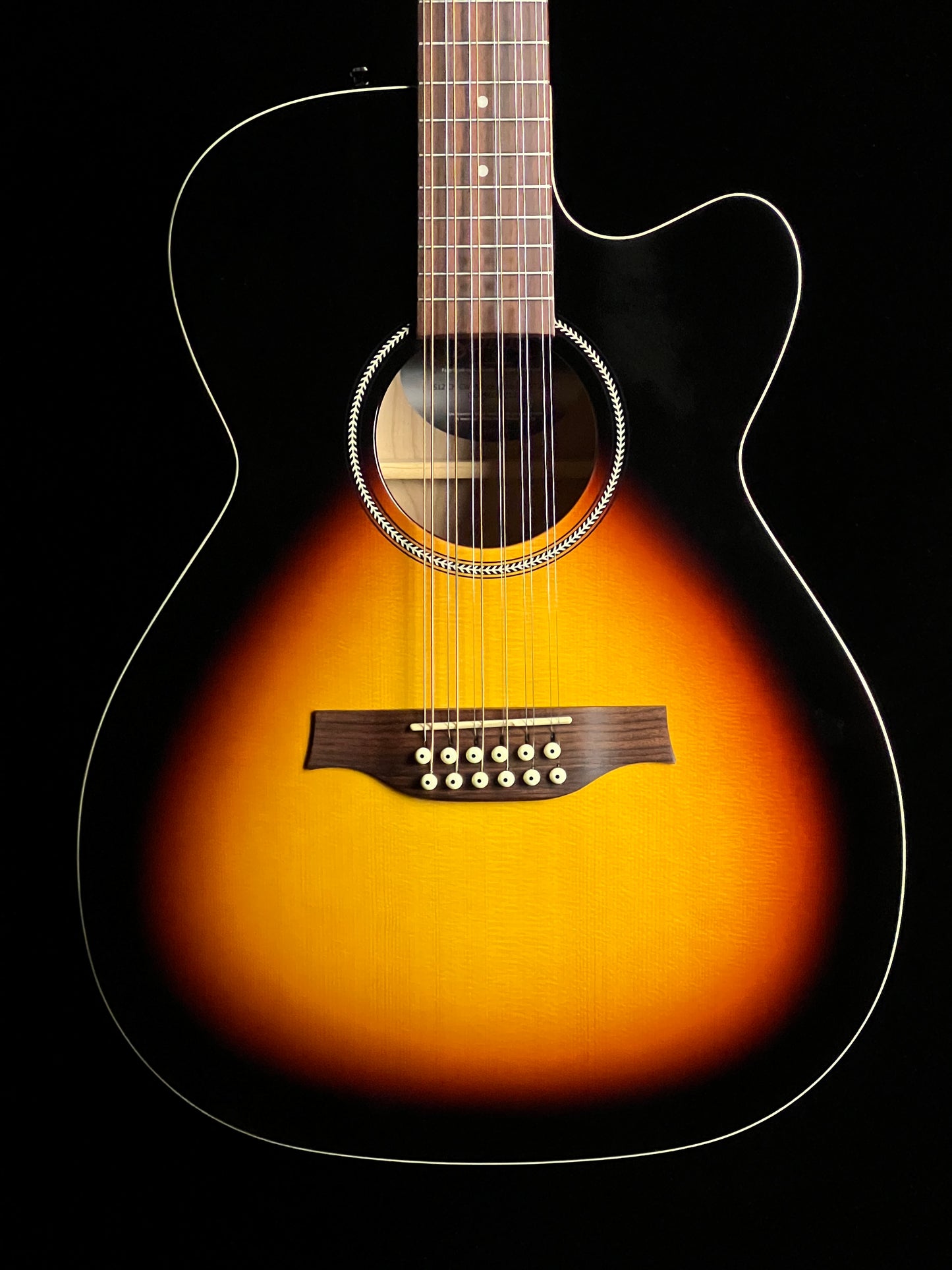 Seagull S12 Concert Hall Sunburst 12-String Cutaway Acoustic Guitar with Godin Pickup - Used