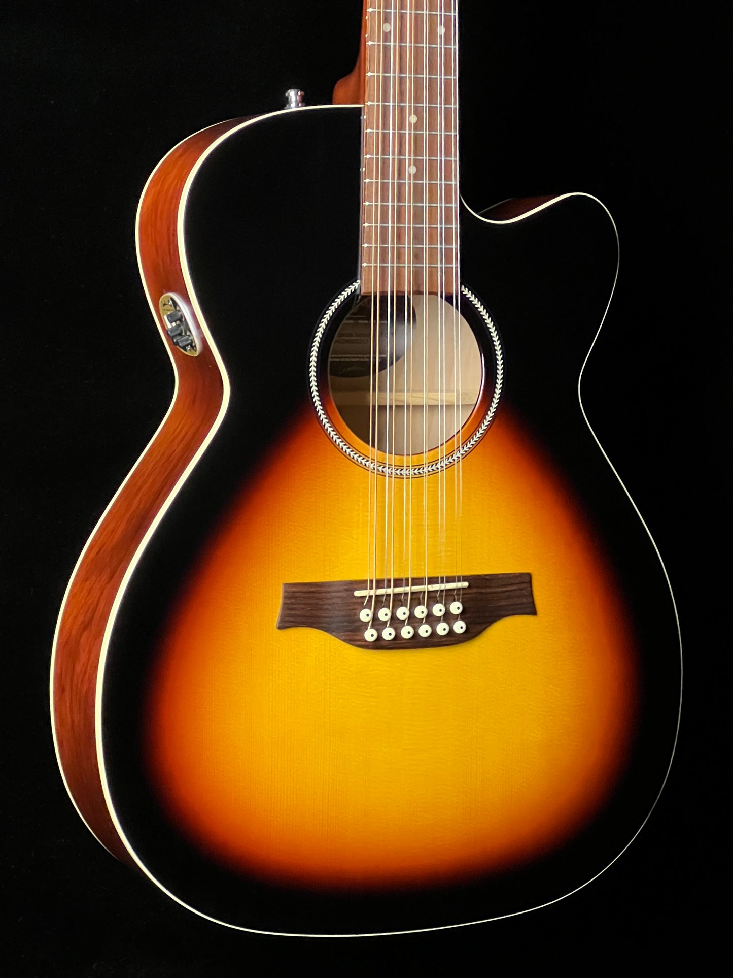 Seagull S12 Concert Hall Sunburst 12-String Cutaway Acoustic Guitar with Godin Pickup - Used
