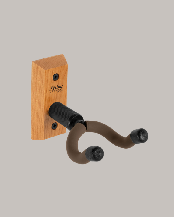 String Swing Guitar Wall Mount for Acoustic & Electric Guitars - Guitar Keeper - 4 Wood Options Available