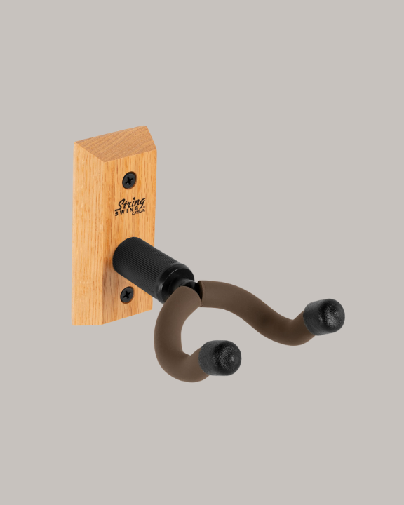 String Swing Guitar Wall Mount for Acoustic & Electric Guitars - Guitar Keeper - 4 Wood Options Available