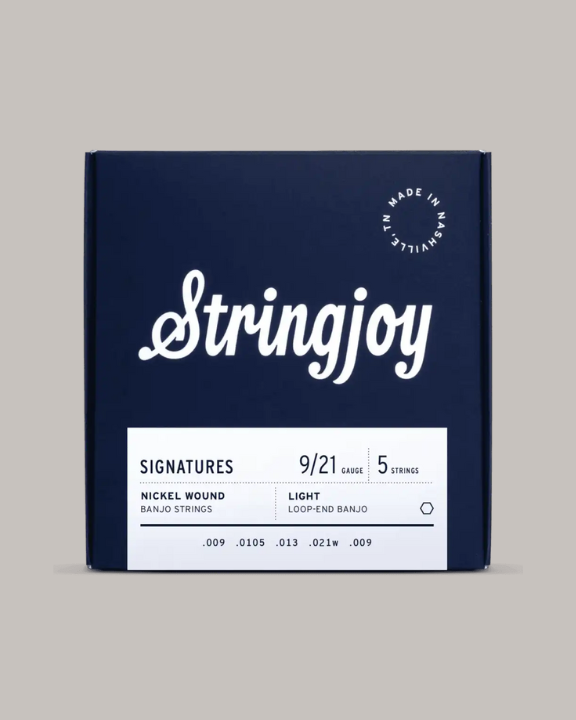 Stringjoy Signatures 5-String Nickel Wound Light Gauge 9/21 Banjo Strings