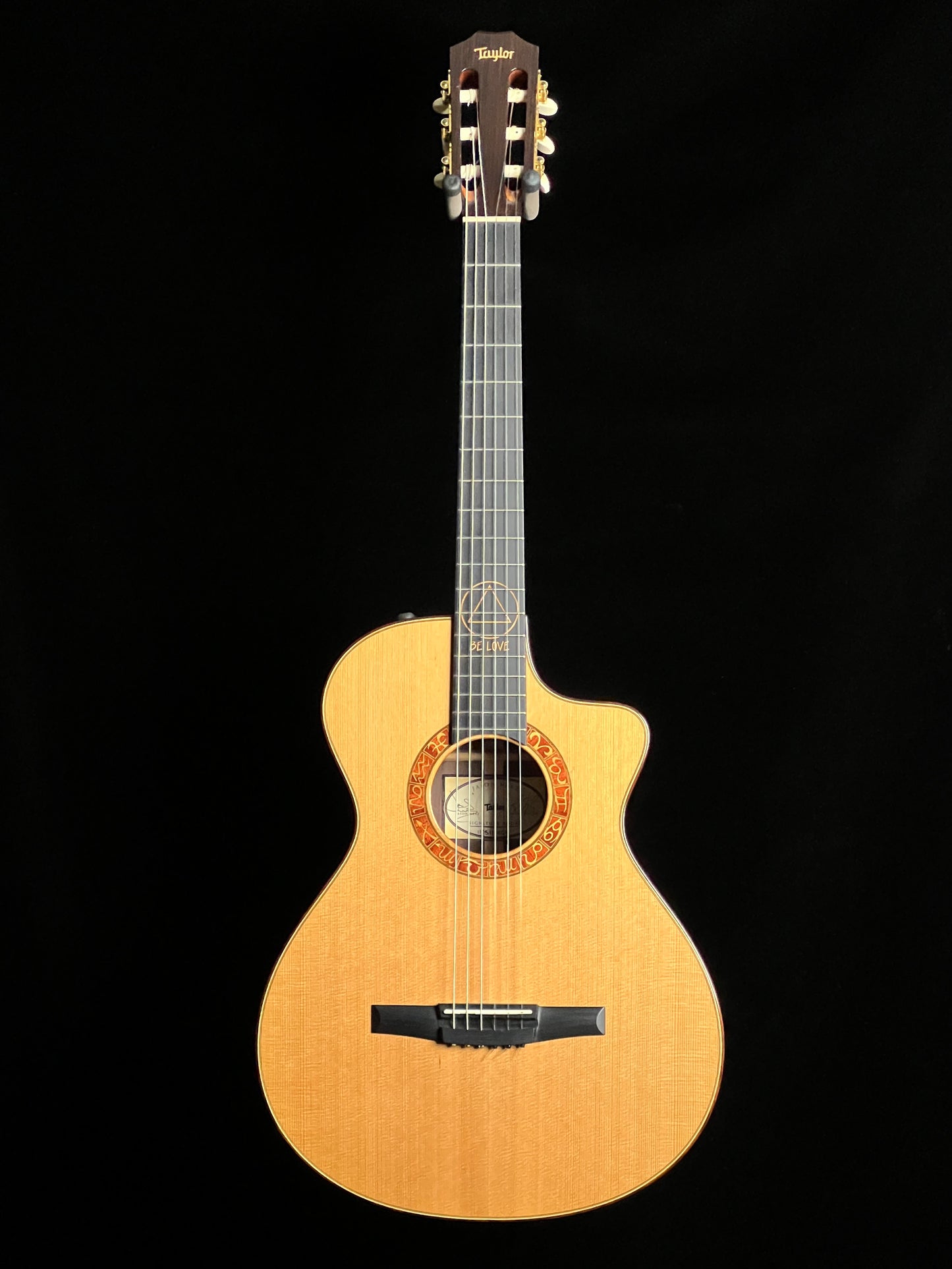 Taylor JMSM Jason Mraz Signature Model "Be Love" Cedar/Rosewood Nylon Guitar - Consignment