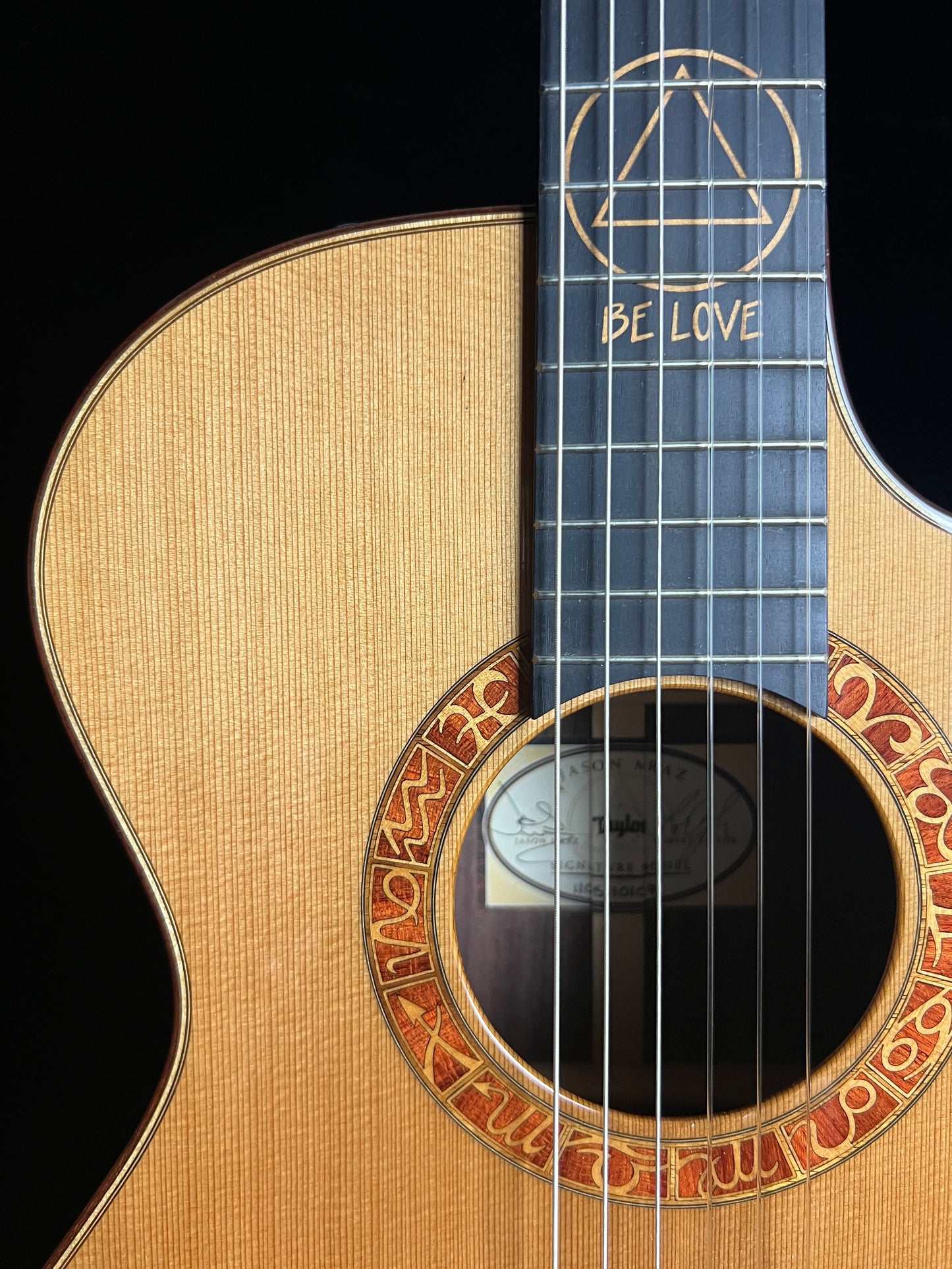 Taylor JMSM Jason Mraz Signature Model "Be Love" Cedar/Rosewood Nylon Guitar - Consignment