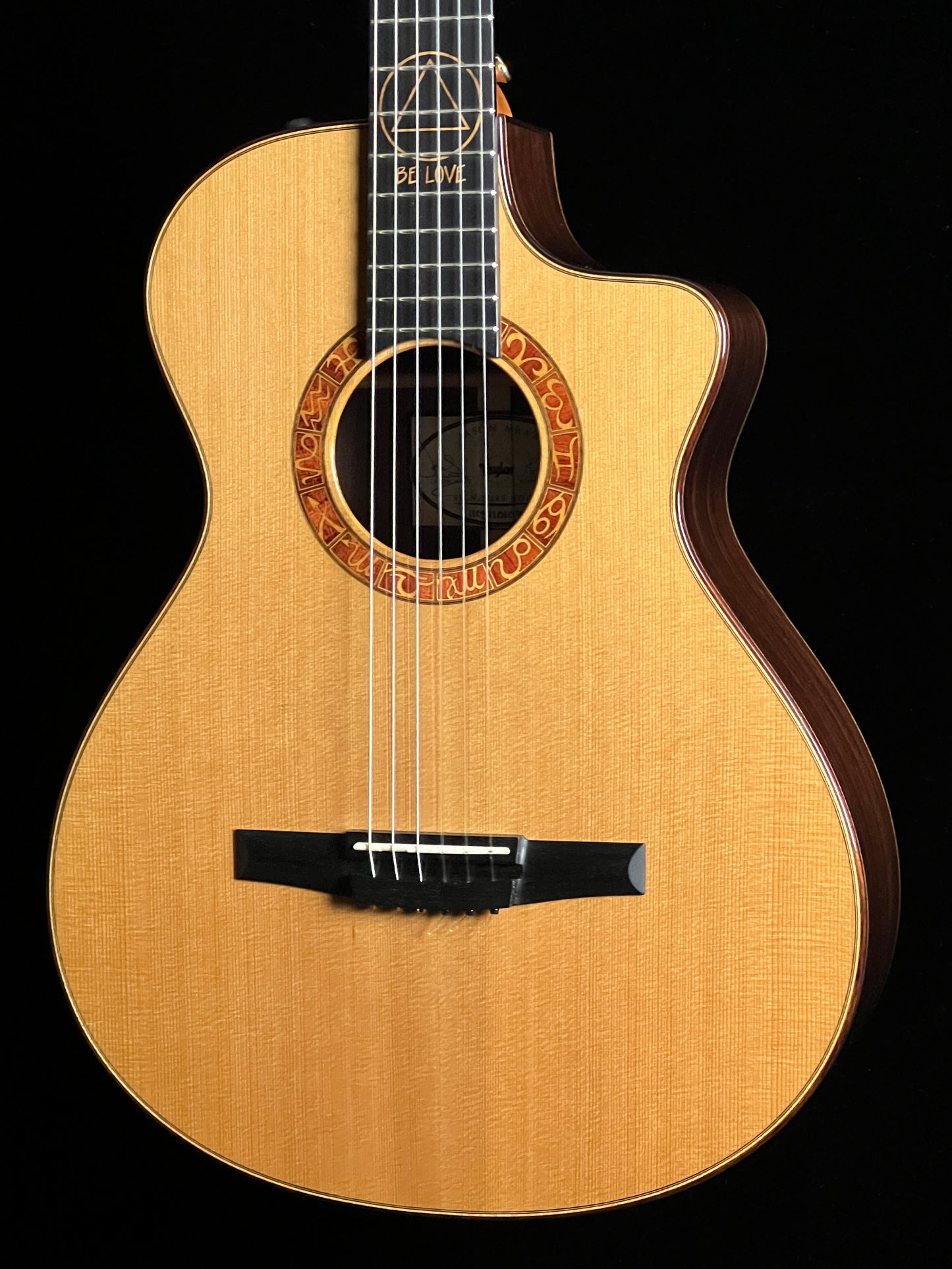 Taylor JMSM Jason Mraz Signature Model "Be Love" Cedar/Rosewood Nylon Guitar - Consignment