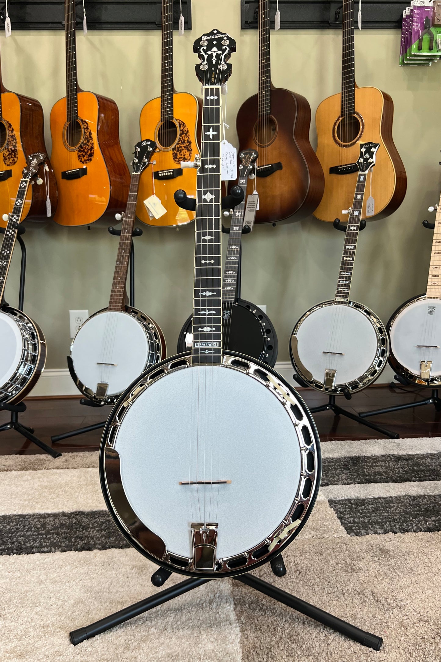 SOLD - Mastertone Gold Tone Orange Blossom "Twanger" Pre-War Style Resonator Radiused Banjo with Case OB-3RF