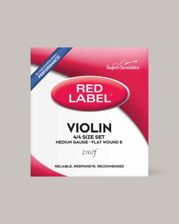Red Label Super-Sensitive Violin 4/4 - Medium - Flat Wound 2107f