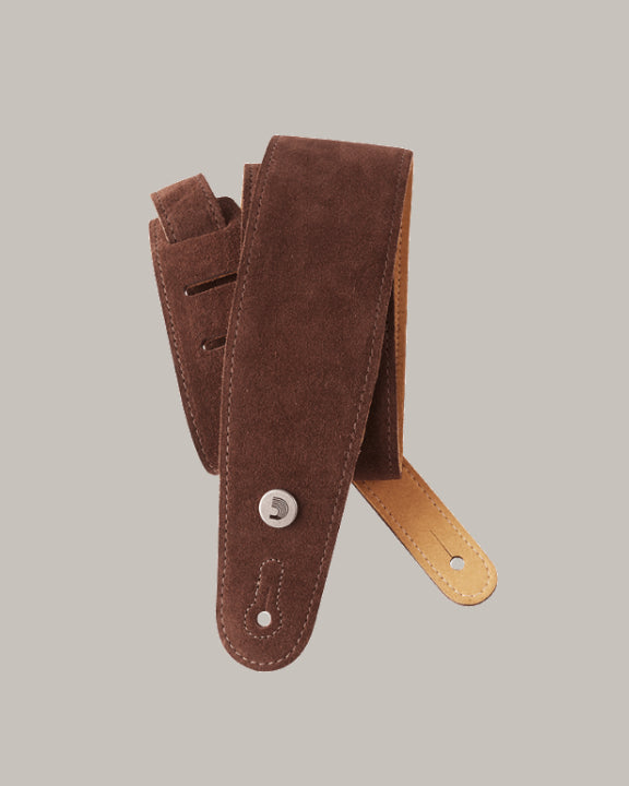 D'Addario Suede Guitar Strap Cognac