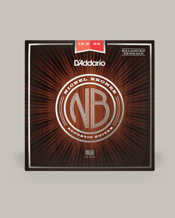 D'Addario Acoustic Guitar Nickel Bronze Medium Balanced Tension Strings - 13.5-56 NB13556BT