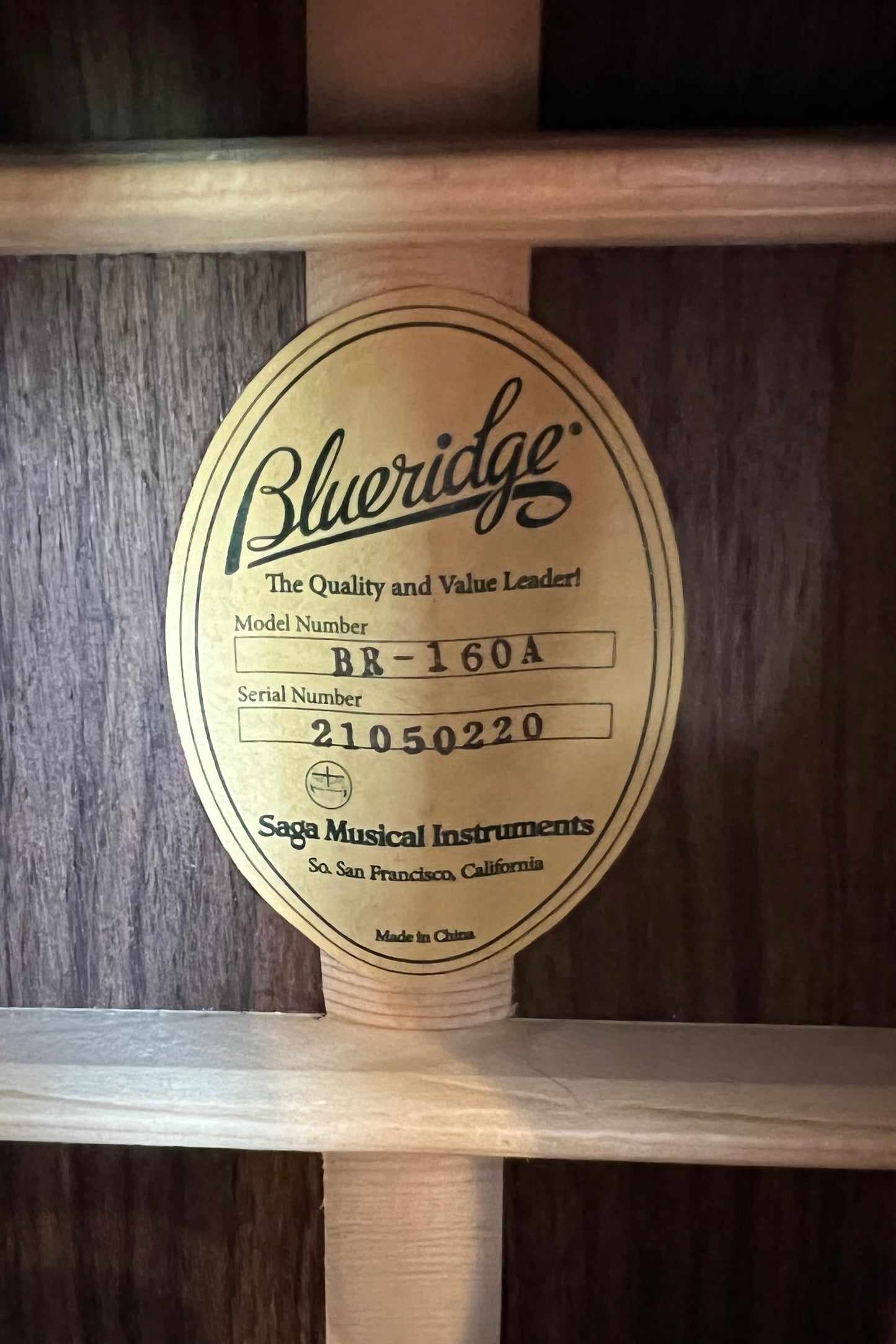 SOLD - Blueridge BR-160A Historic Series Dreadnought Guitar - Used
