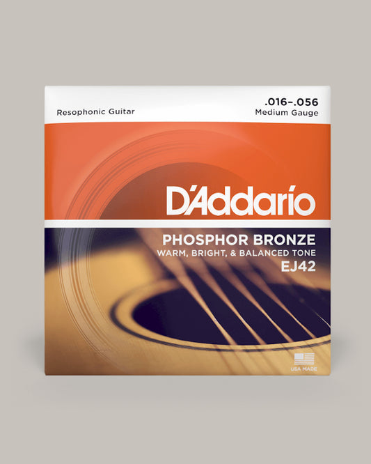 D'Addario Resophonic Guitar Phosphor Bronze Medium 16-56 EJ42