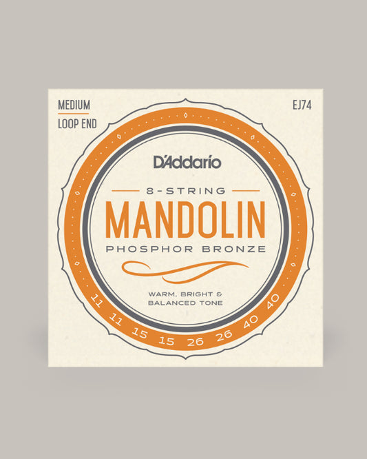 D'Addario Mandolin Phosphor Bronze Medium Loop End 11-40 EJ74