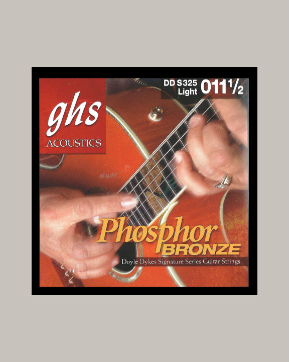 GHS Doyle Dykes Signature Series Phosphor Bronze Guitar Strings - DDS325 Light