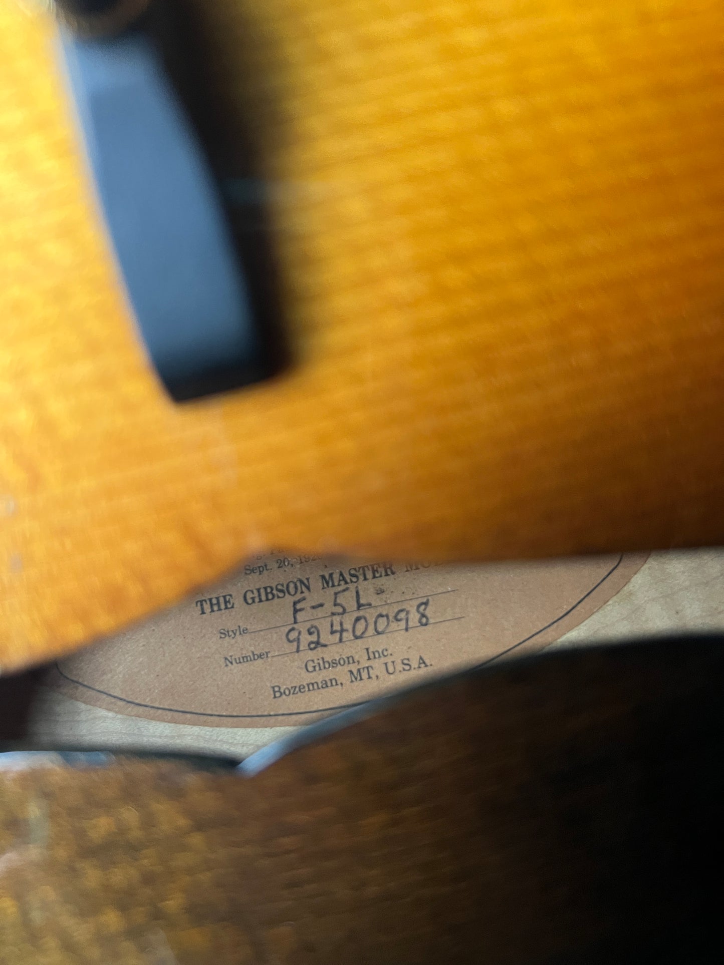 1989 Gibson F-5L F-Style Mandolin Signed by Steve Carlson - Used