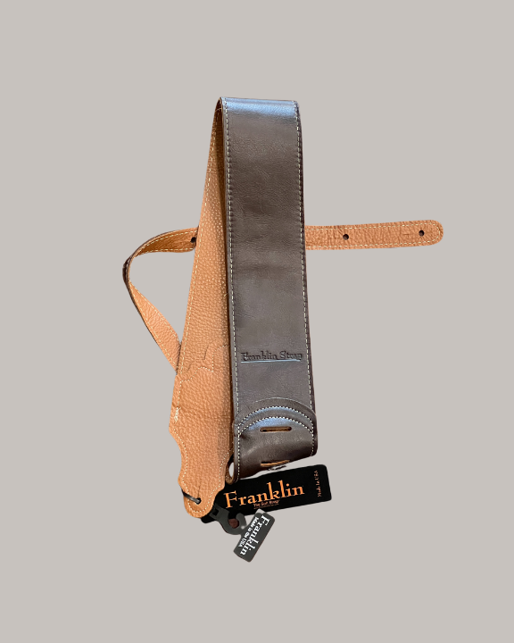 Franklin Strap Jackson Hole Aged Leather Guitar Strap - Chocolate